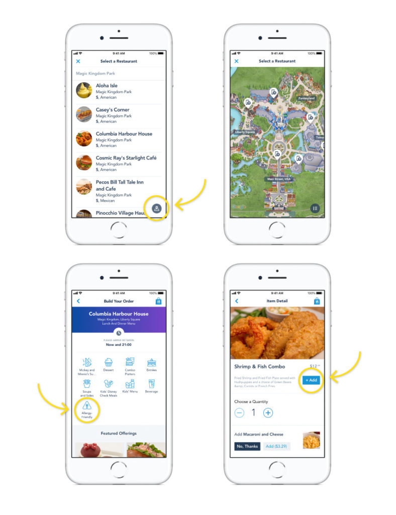 using the my disney experience app to order food