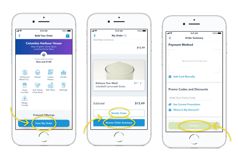 The new system for mobile ordering at Disney