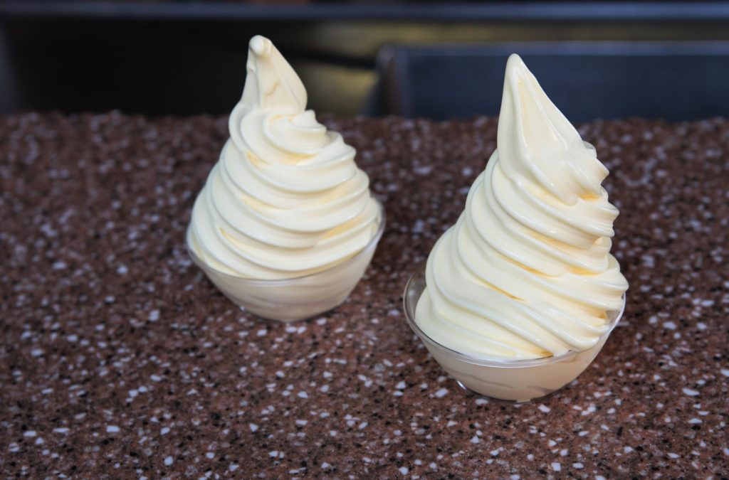 two cups of delicious dole whip ready to eat!
