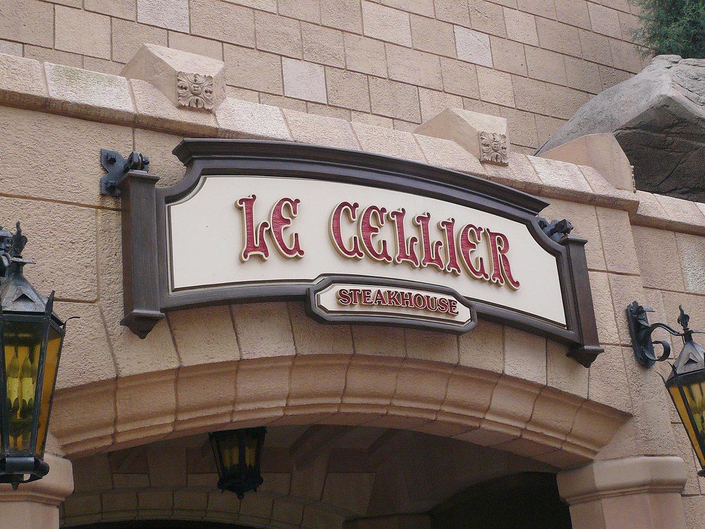 The sign outside of Le Cellier at Epcot’s Canada pavilion