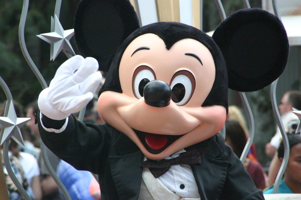 Mickey Mouse Waving to Park Guests at Disney World