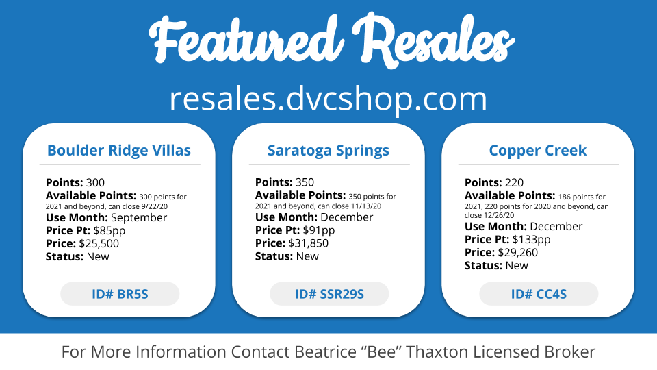 Featured DVC Resales