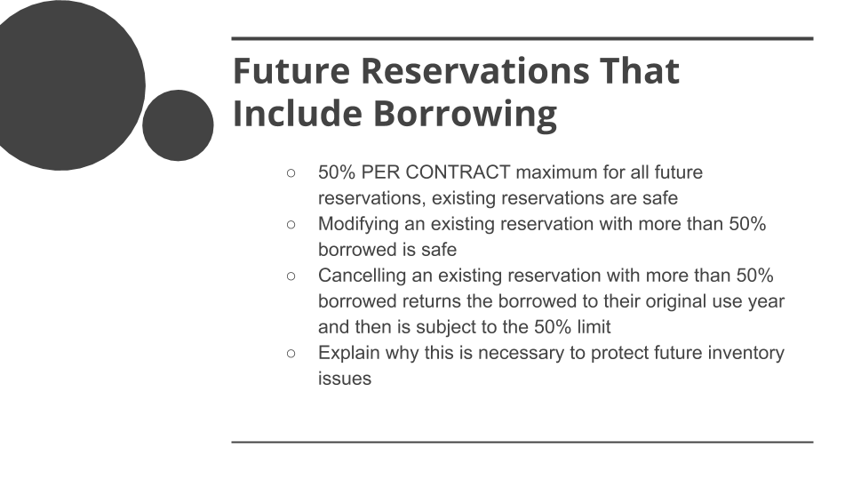 COVID-19 Special DVC Member Rules - Future Reservations including borrowing