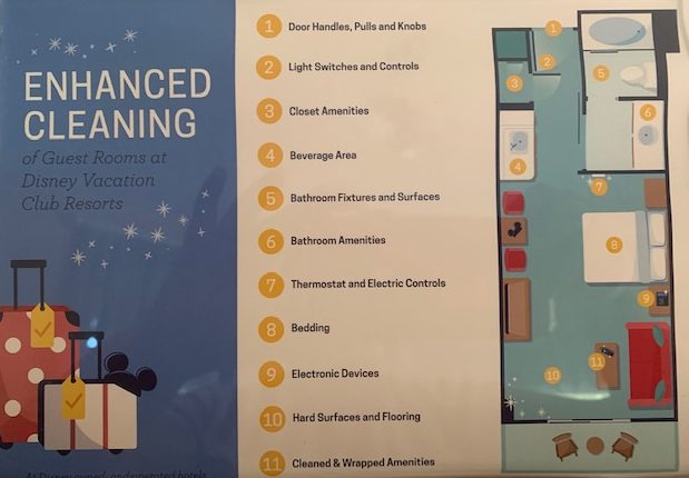 Disney DVC Vero Beach Reopening Day enhanced cleaning brochure