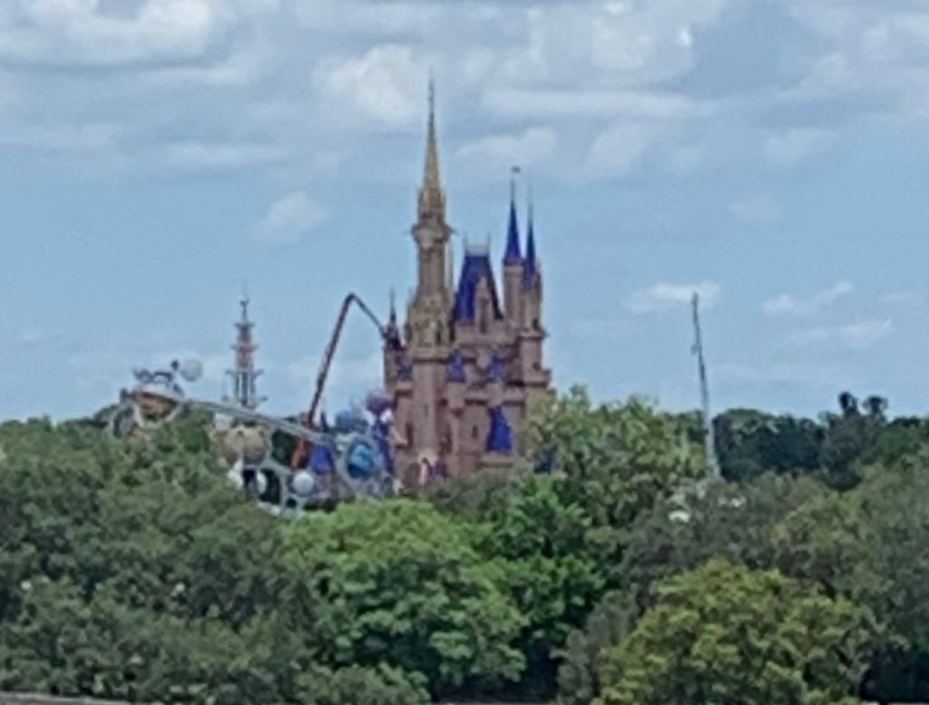 View of Newly Painted Cinderella Castle Magic Kingdom