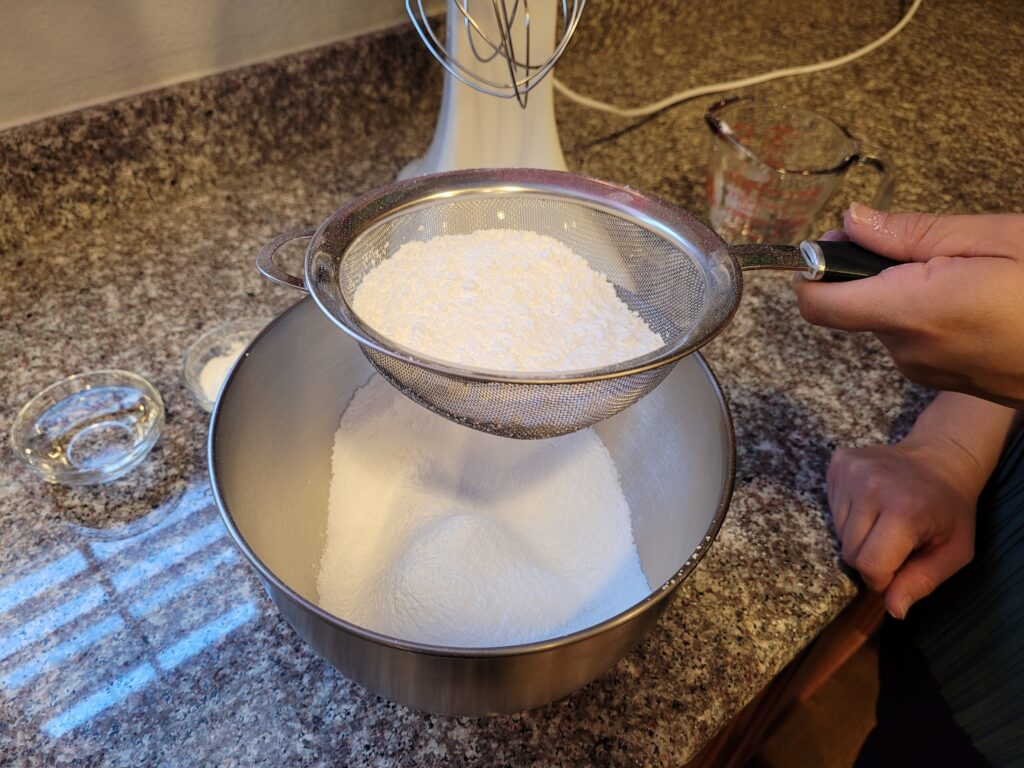 Sift confectioners sugar