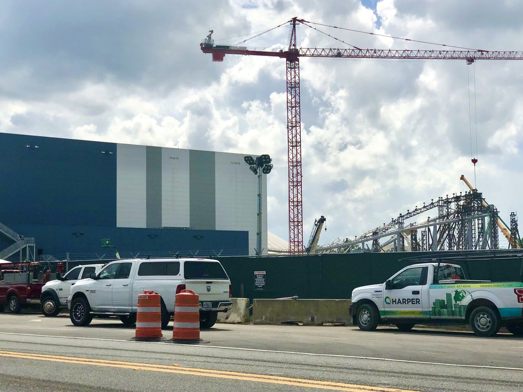 Construction of Tron Ride at Magic Kingdom Oct 2020