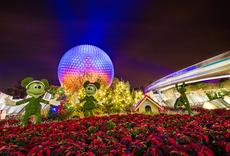 christmas-topiaries-spaceship-earth-monorail