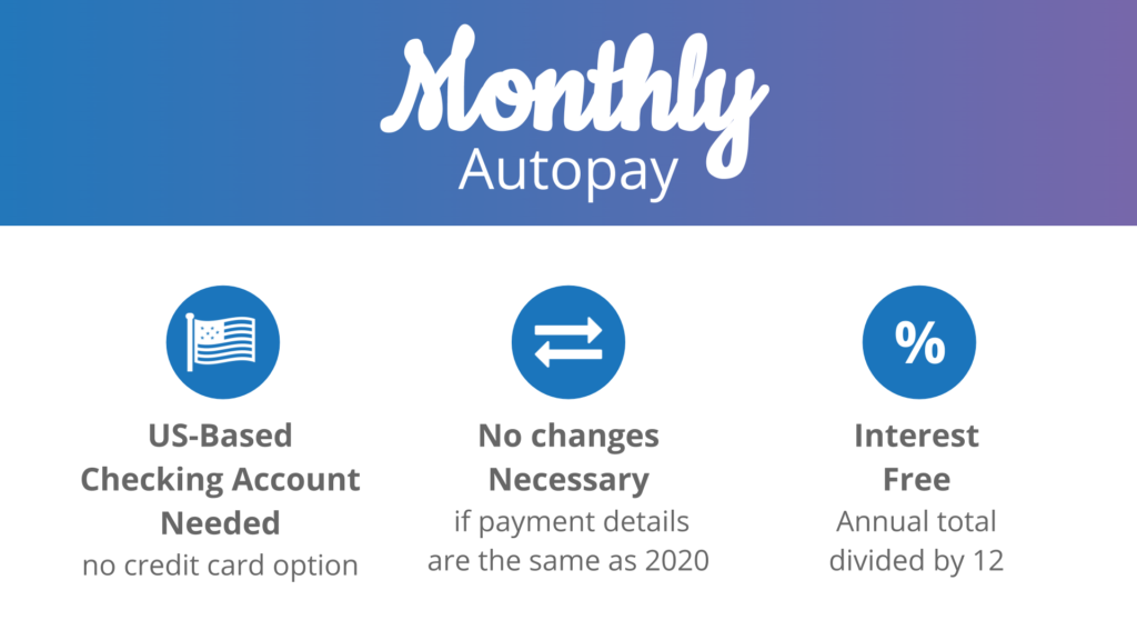 considerations for monthly auto pay