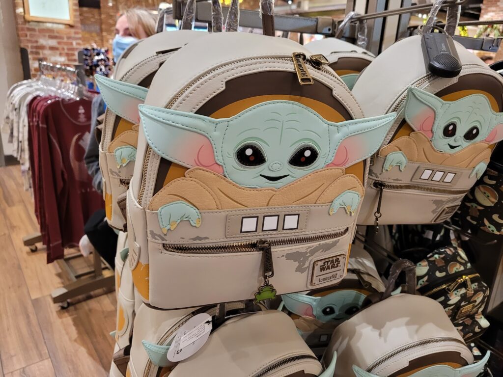 Baby Yoda (The Child, Grogu) Loungefly Backpack in World of Disney at Disney Springs