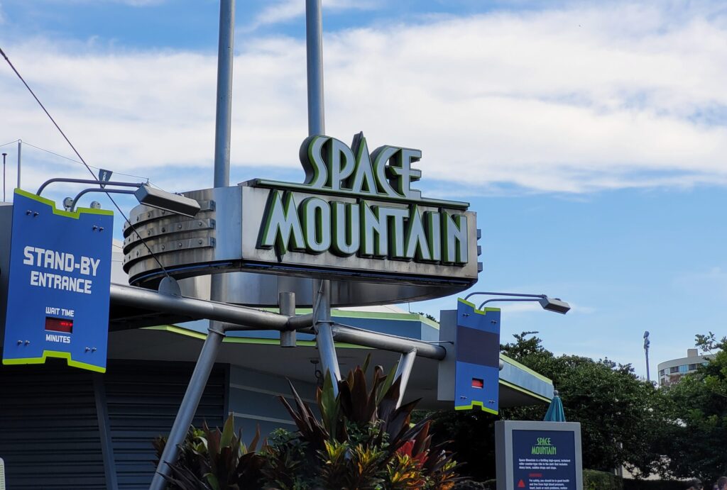 Space Mountain Sign