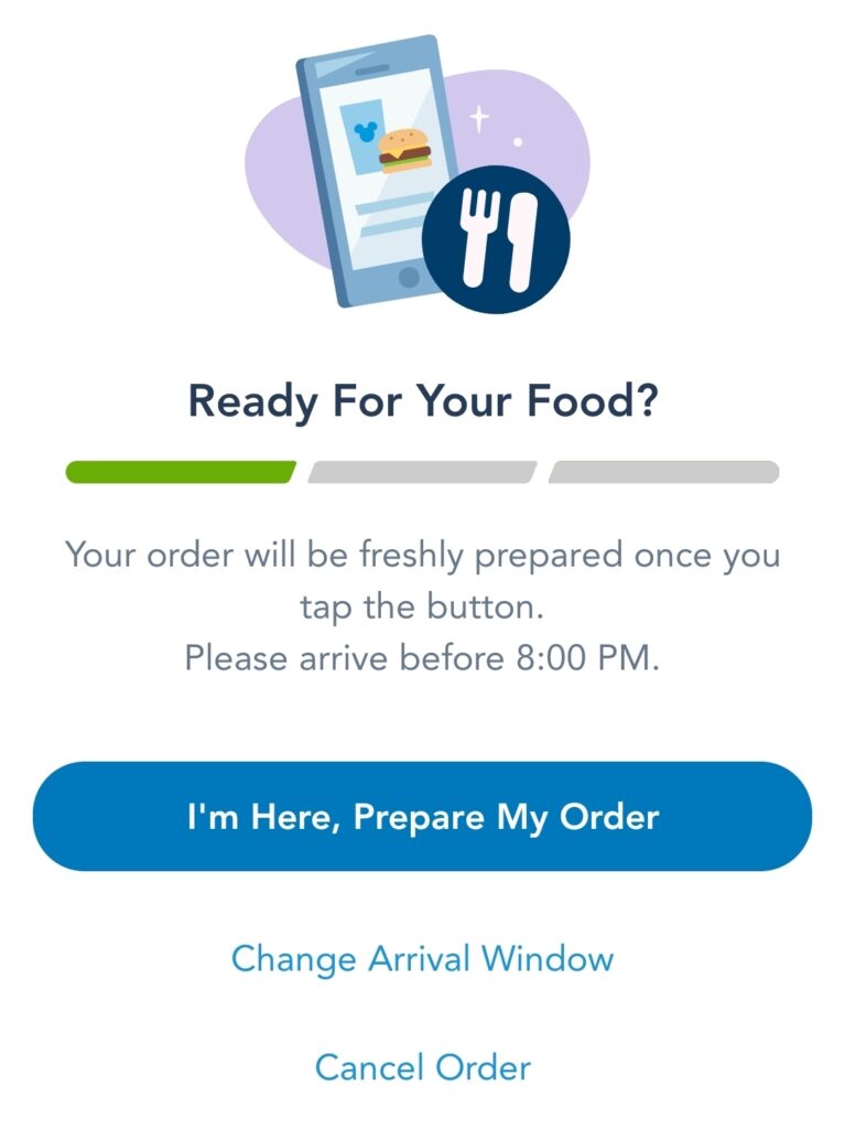 Prepare my order button