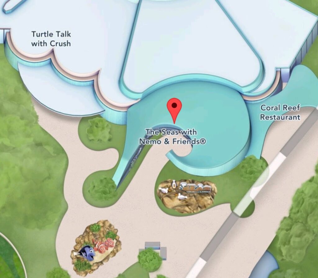 Where to Find Outside The Seas with Nemo & Friends at Epcot