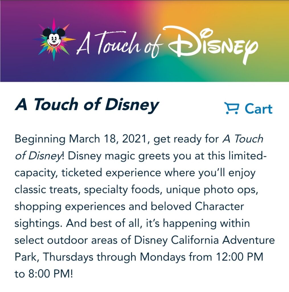 A Touch of Disney Ticket Store