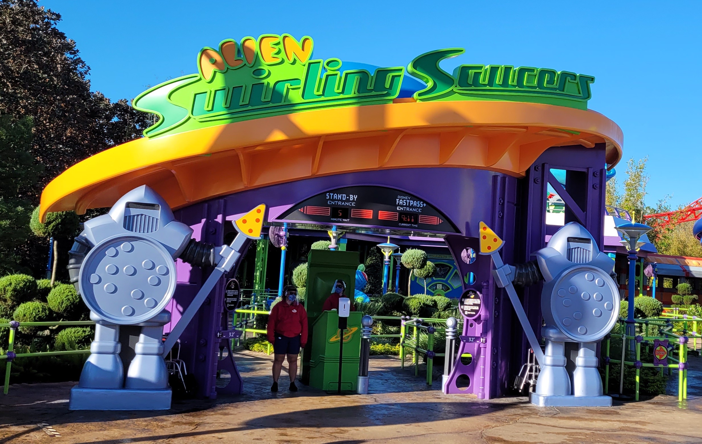 Alien Swirling Saucers Sign