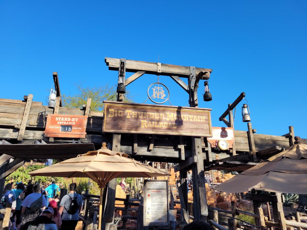 Big Thunder Mountain Railroad sign