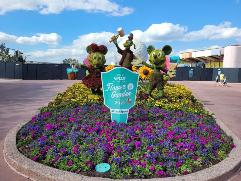 Mickey Mouse, Minnie Mouse and Goofy Topiary