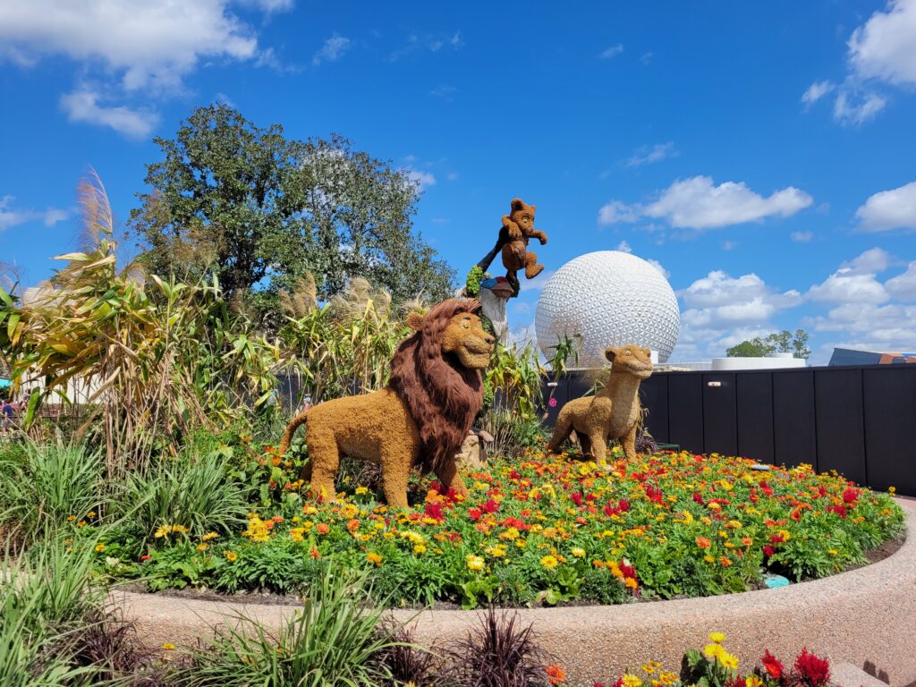 Topiario de Simba y sus amigos