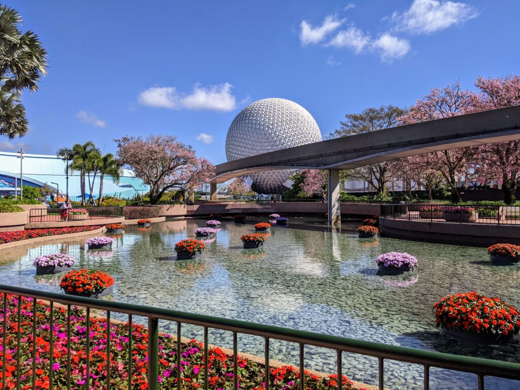 Spaceship Earth During Flower & Garden Festival 2021