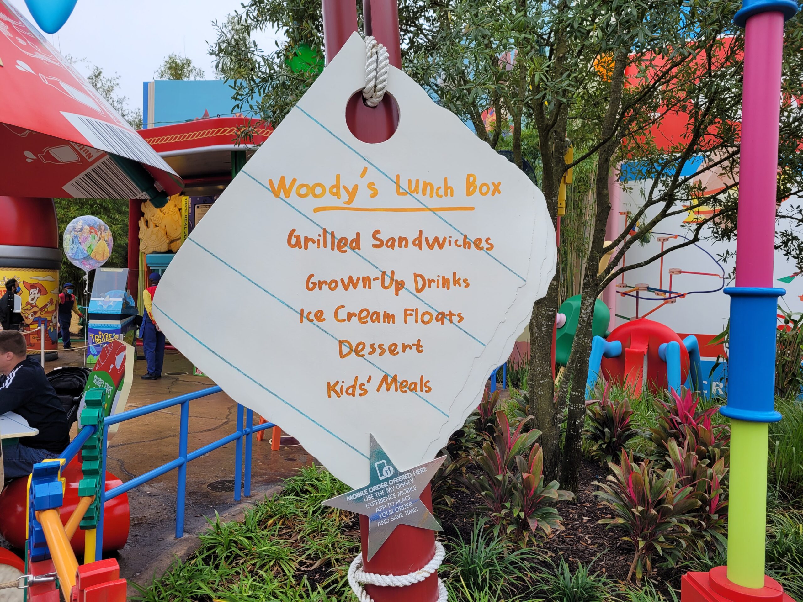 Having Lunch at Woody's Lunch Box in Toy Story Land at Disney's