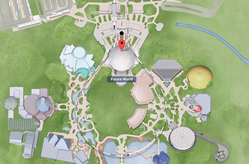 Spaceship Earth, EPCOT location map