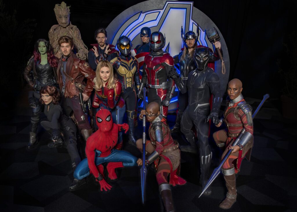 Personajes de Marvel de Avengers Campus en Disney California Adventure Park (Joshua Sudock / Disneyland Resort)