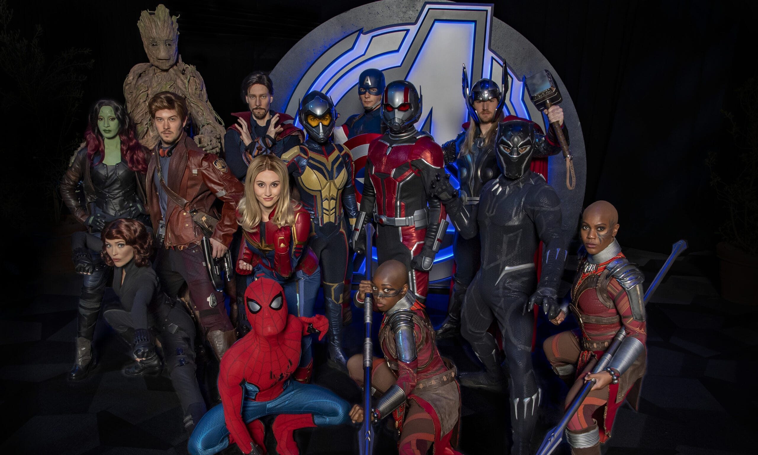 Personajes de Marvel de Avengers Campus en Disney California Adventure Park (Joshua Sudock / Disneyland Resort)