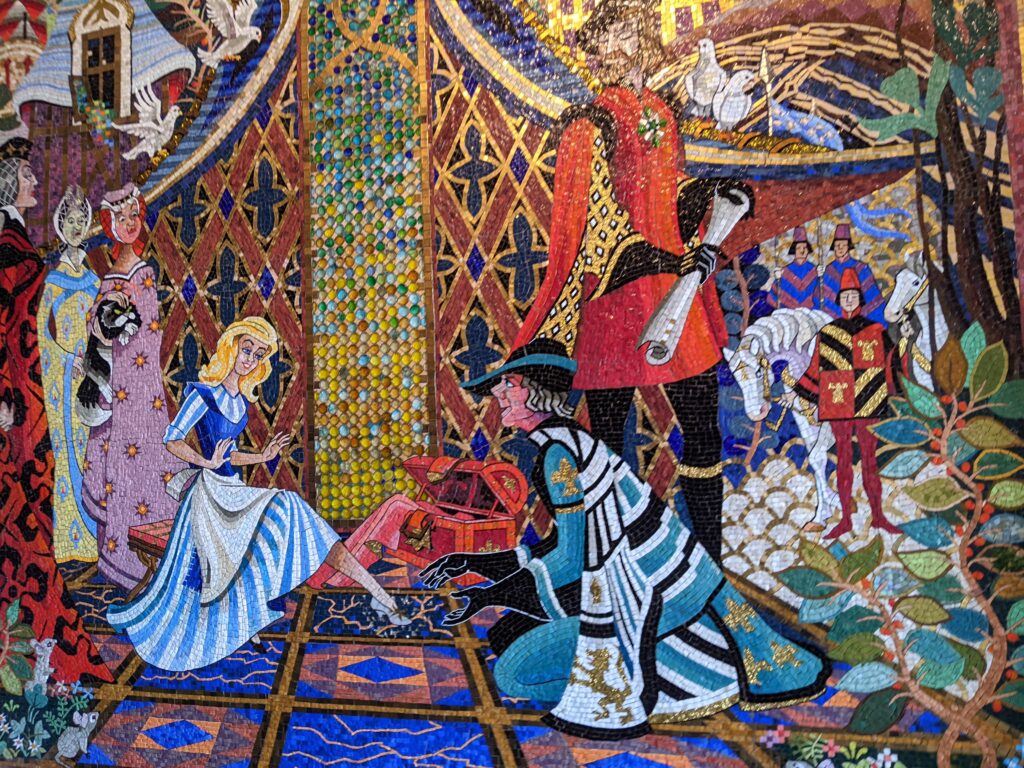 Mural en el interior del Castillo de Cenicienta