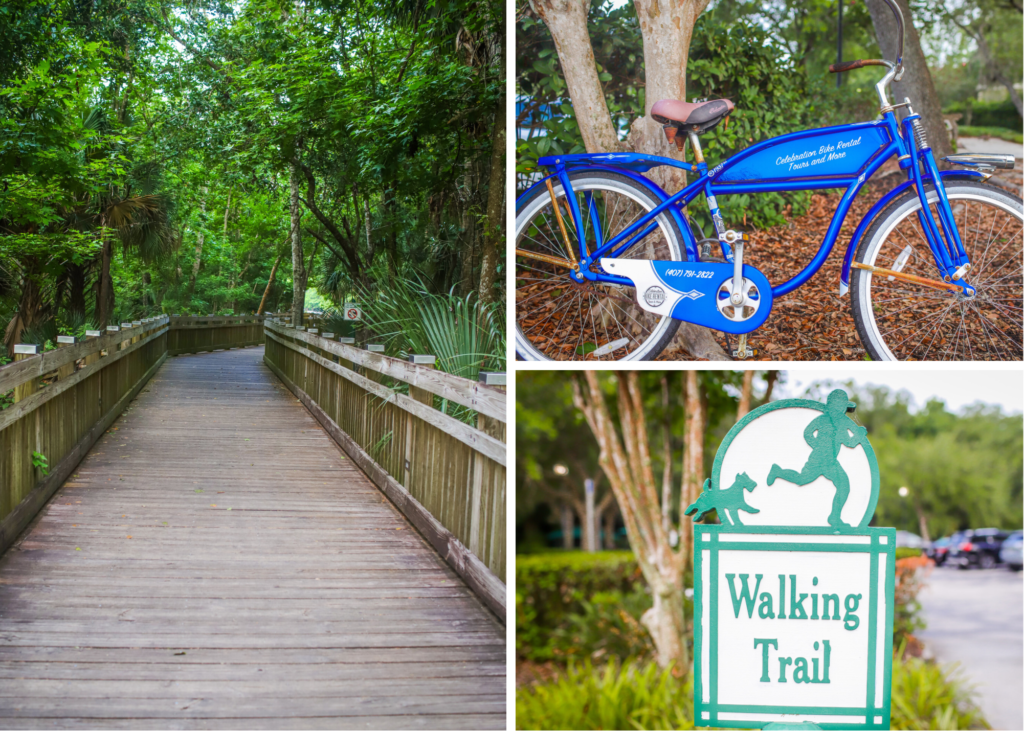 Celebration, Florida offers walking trails and biking paths for residents and guests.