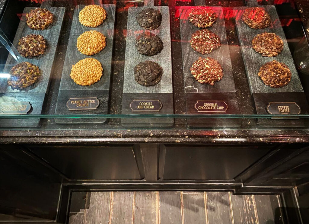 Cookies on display from Gideon's Bakehouse at Disney Springs