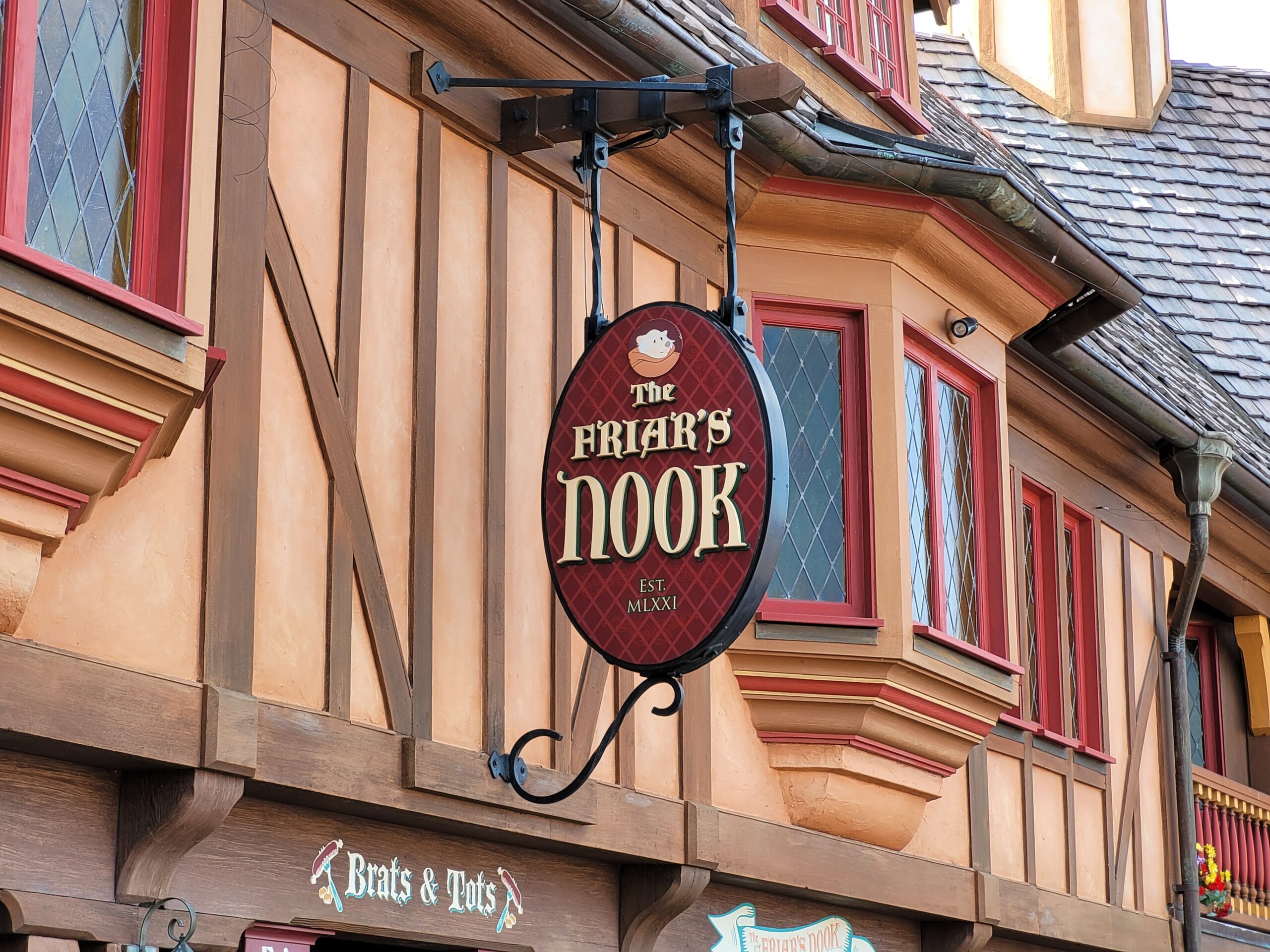 The Friar's Nook Sign at Magic Kingdom