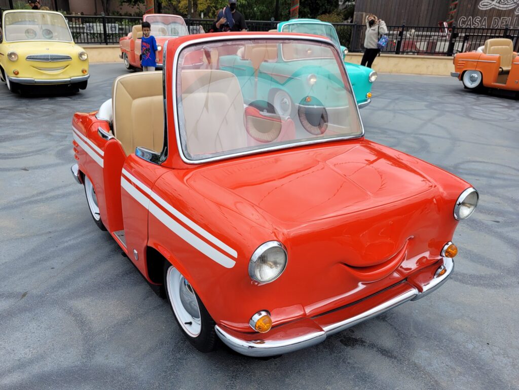 Luigi's Rollickin Roadsters Ride Vehicle Close Up