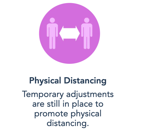 Physical Distance Guidelines Still Present on Disney's Website