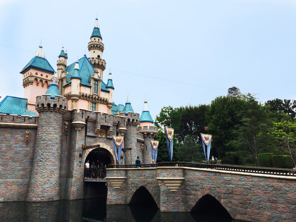 Sleeping Sleeping Beauty Castle at Disneyland in California.