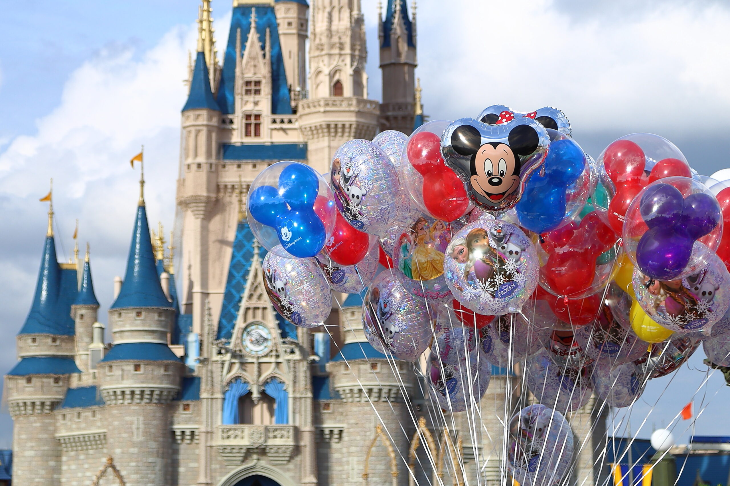Balloons in front of Cinderella Castle - Magic Kingdom