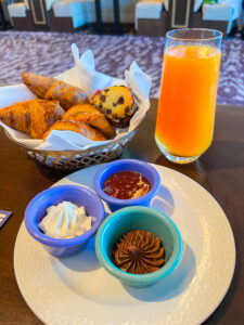 Pasteles de desayuno en Topolino's en Disney DVC Riviera Resort