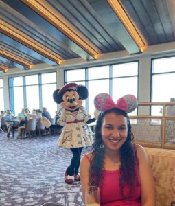 Minnie Mouse at Topolino's Character Terrace Dining at DVC Riviera Resort