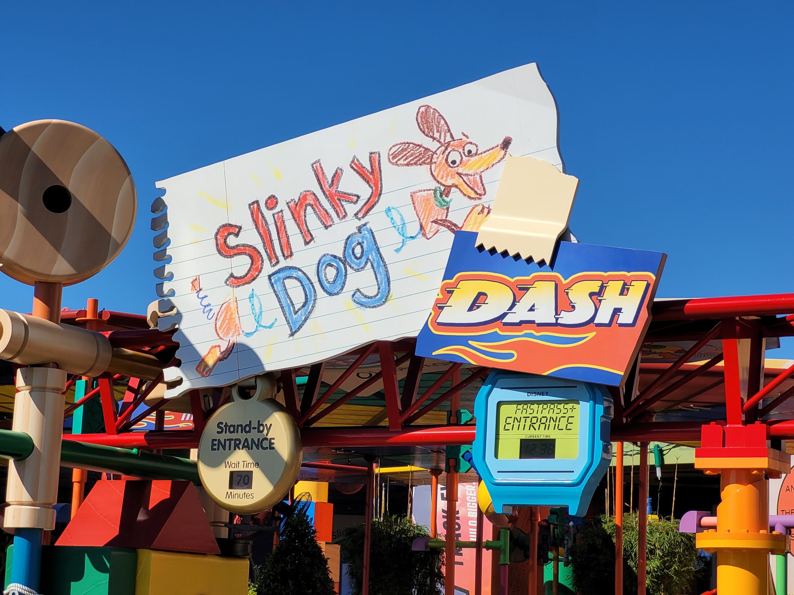 Slinky Dog Dash Sign at Hollywood Studios