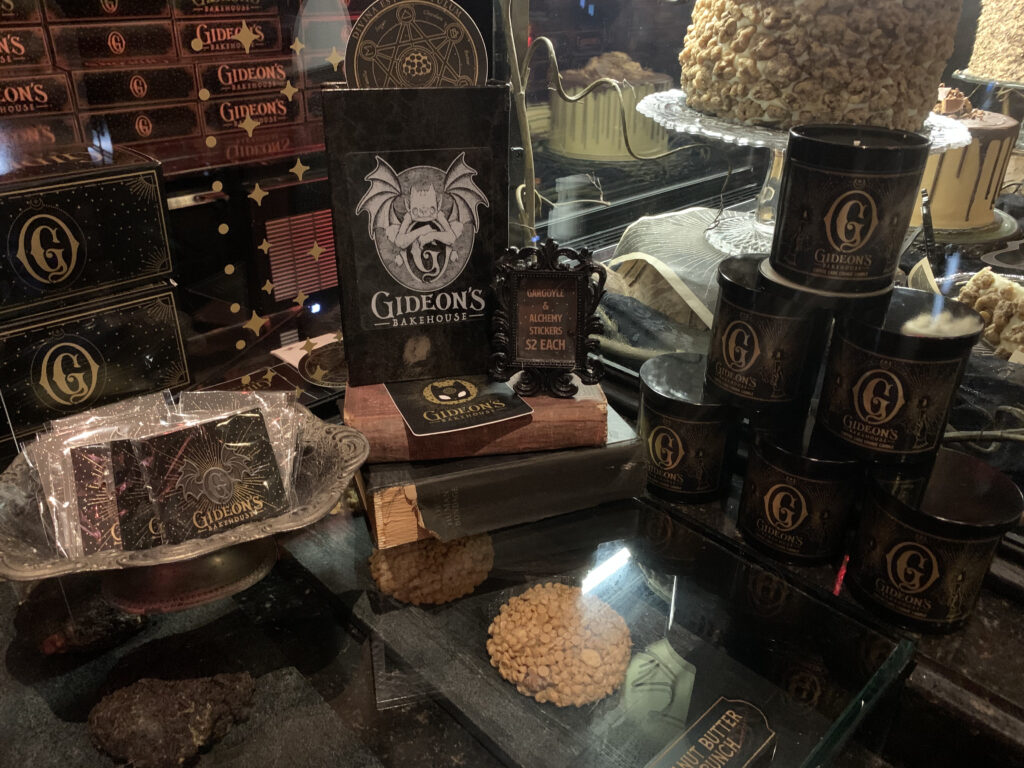 Merchandise available to purchase at Gideon's Bakehouse