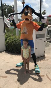 Goofy with a guest at Disney Yacht Club Resort