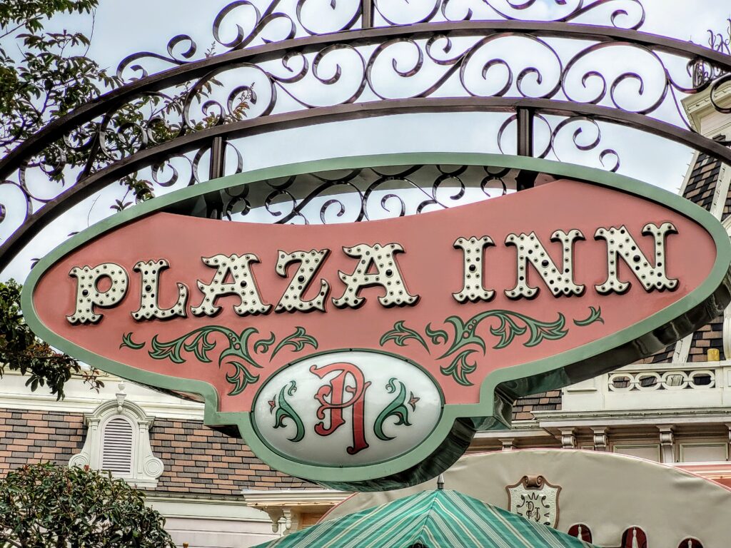 Plaza Inn Sign Close Up - Disneyland