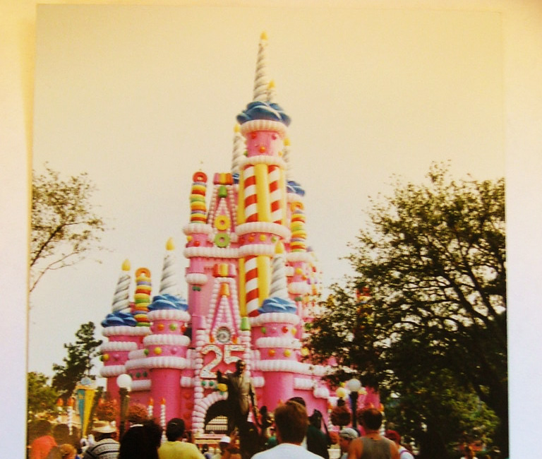 Cinderella Castle was transformed into a birthday cake in 1996