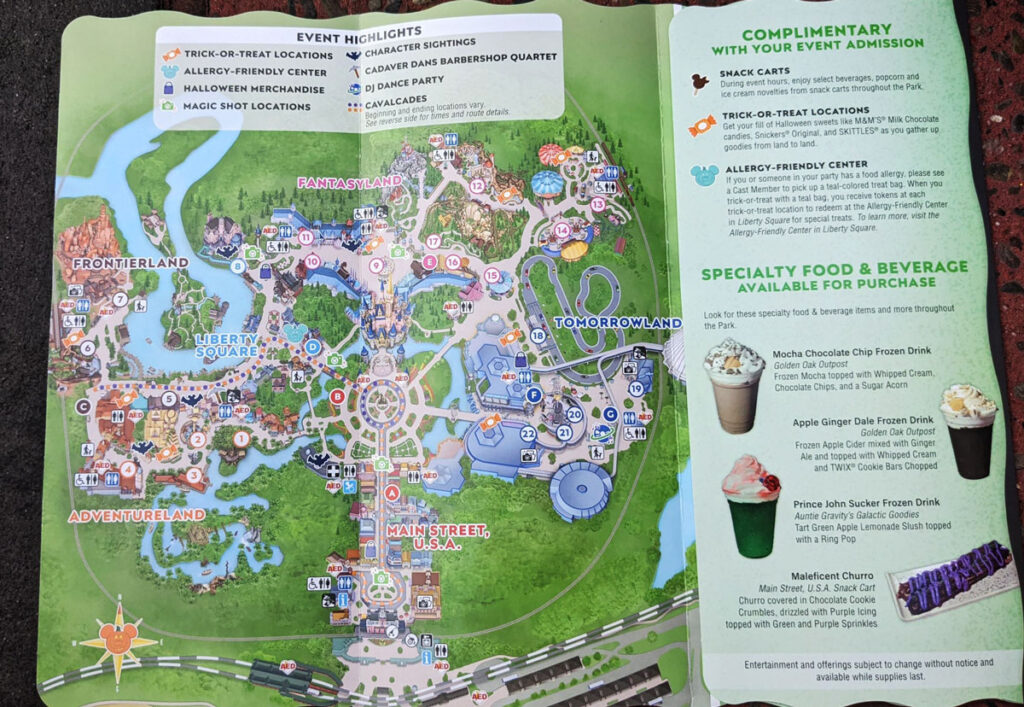 Boo Bash 2021 Map Disney Magic Kingdom