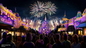 Espectáculo de fuegos artificiales de Disney Enchantment