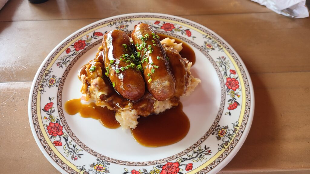 Bangers and Mash at EPCOT's Rose & Crown