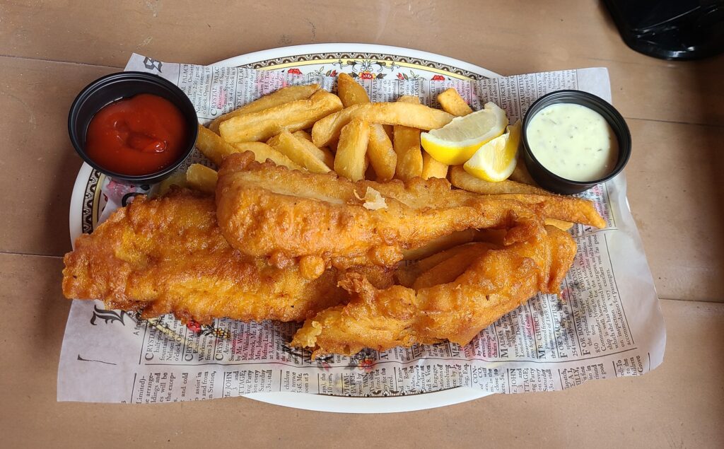 Fish and Chips entree at EPCOT's Rose & Crown