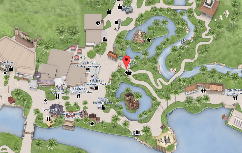 Kali River Rapids location at Disney's Animal Kingdom