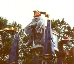 Dumbo featured in a Disney parade