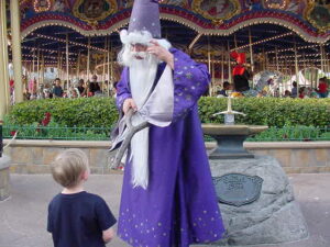 Merlin in the Sword and the Stone Ceremony