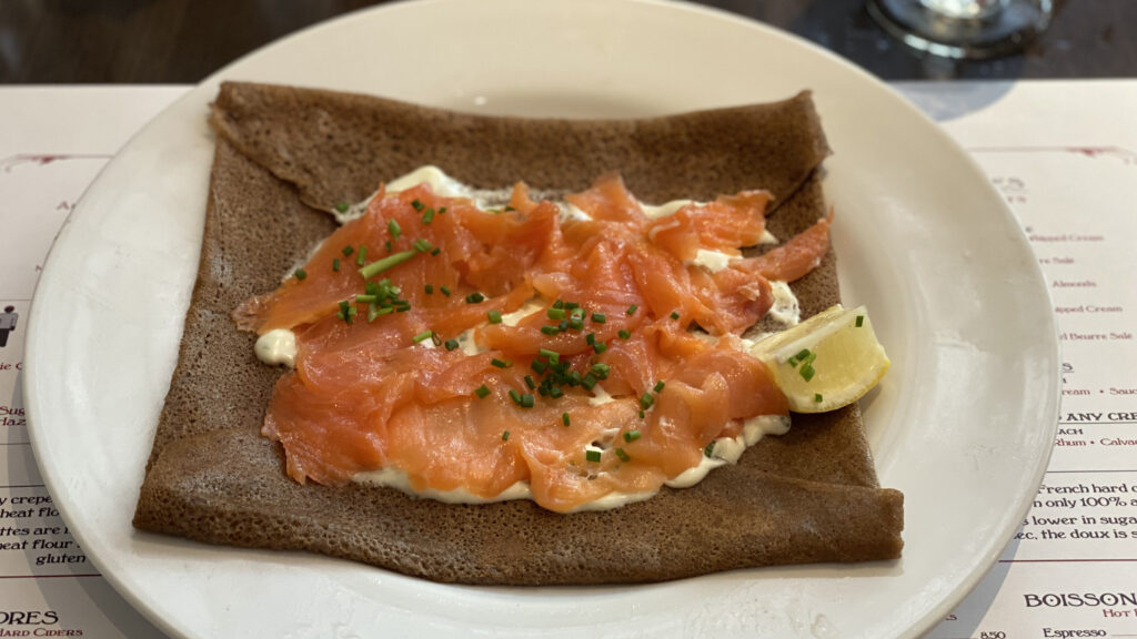 Salmon crepe at La Crêperie de Paris